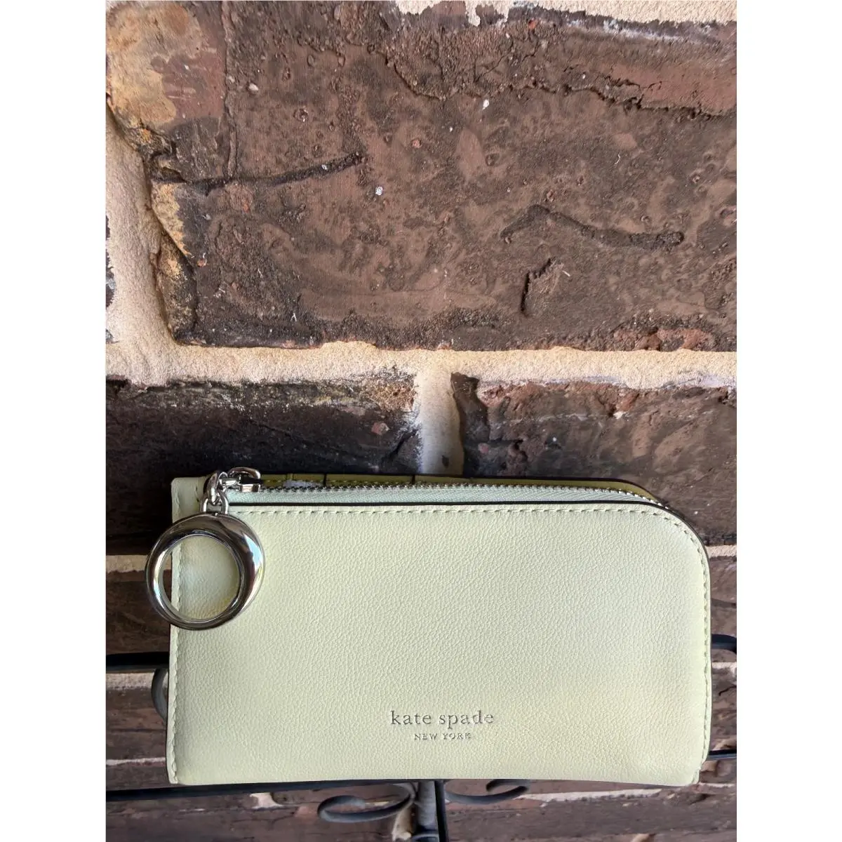Kate Spade Devin Small Slim Bifold Wallet Pale Citro Pale Green