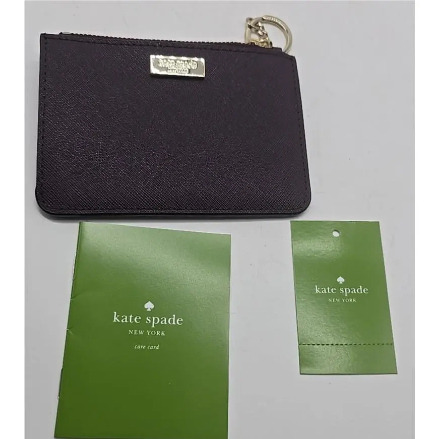 Kate Spade New York Bitsy Laurel Way Mahogany Leather Preppy Cardholder