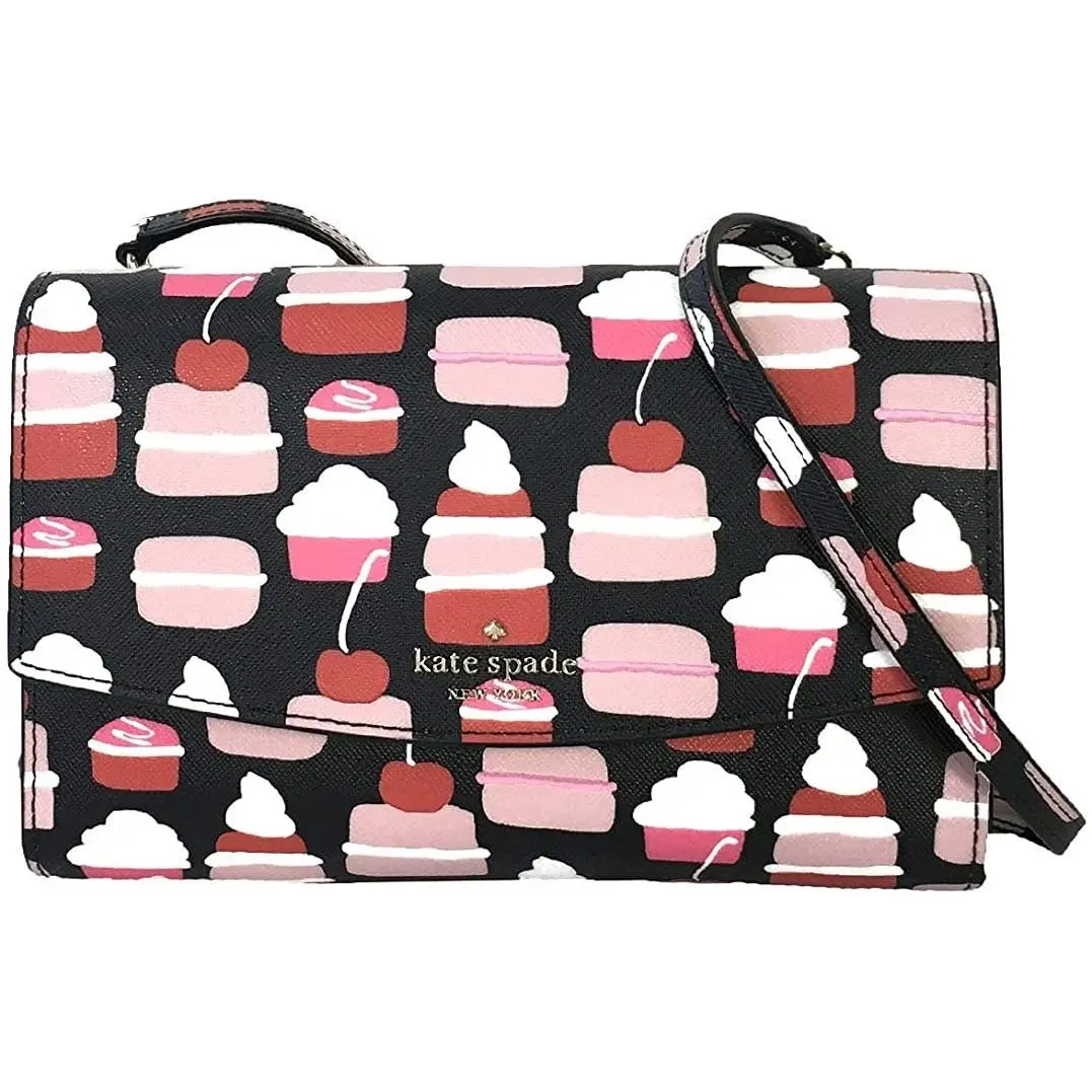 Kate Spade Mini Pastries Cupcakes Phone Convertible Clutch Wallet Crossbody Bag