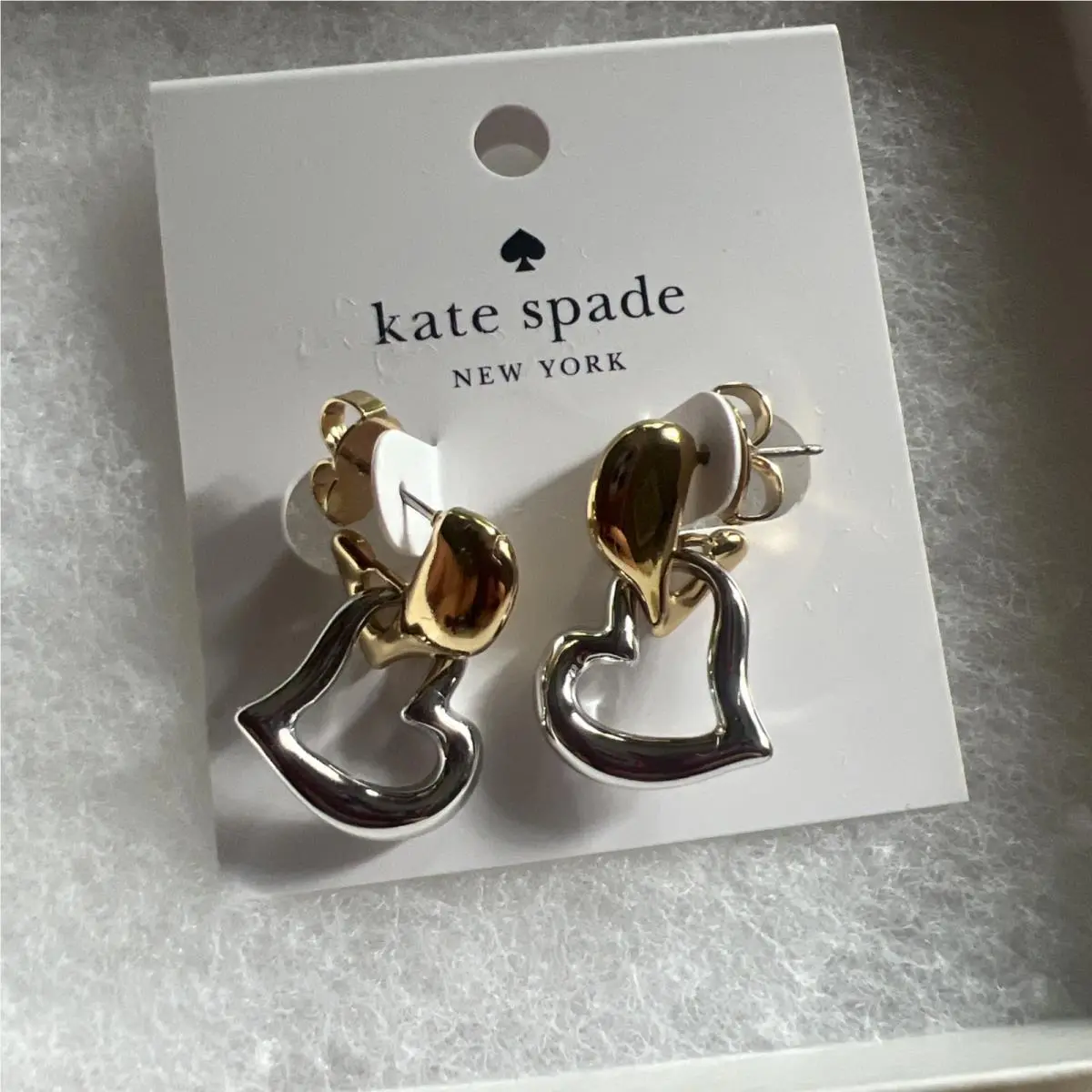 Amour Heart Drop Earrings Kate Spade New York Two Tone