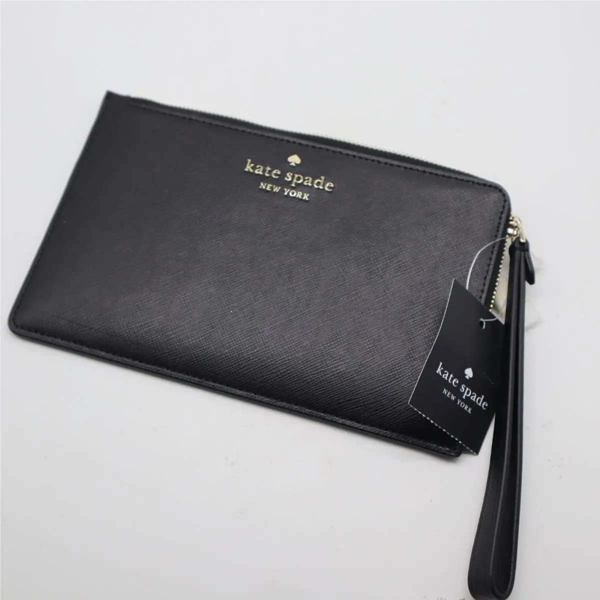 Kate Spade Women`s Staci Medium L-zip Wristlet Black – New
