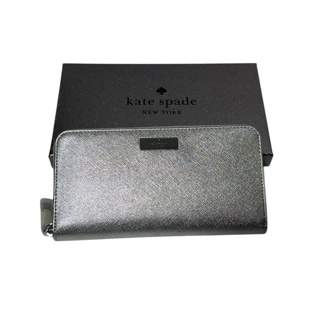 Kate Spade Kenzie Boxed Metallic Large Continental Wallet in Lunar Light