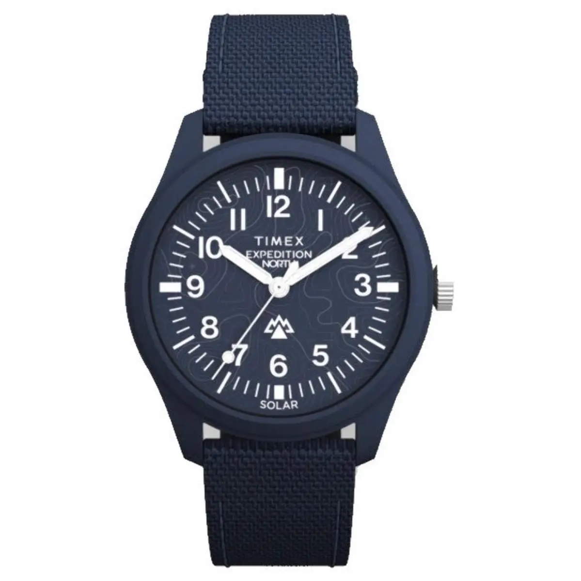 Timex TW2W71200 Men`s Expedition Traprock Solar Eco-friendly Strap Watch - Blue, Dial: Blue, Band: Blue
