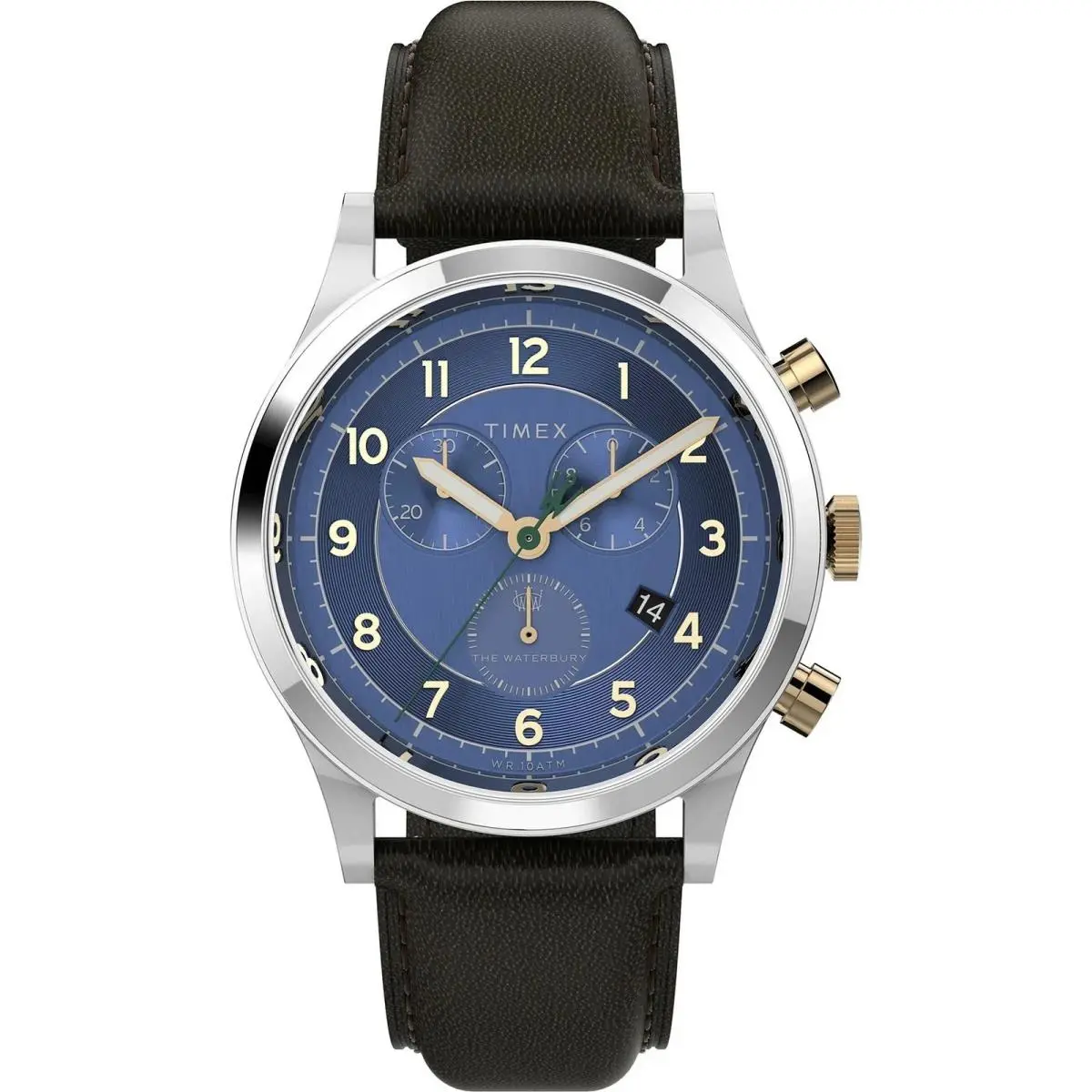 Timex Waterbury Traditional TW2V28600 Men`s Chronograph Leather Strap