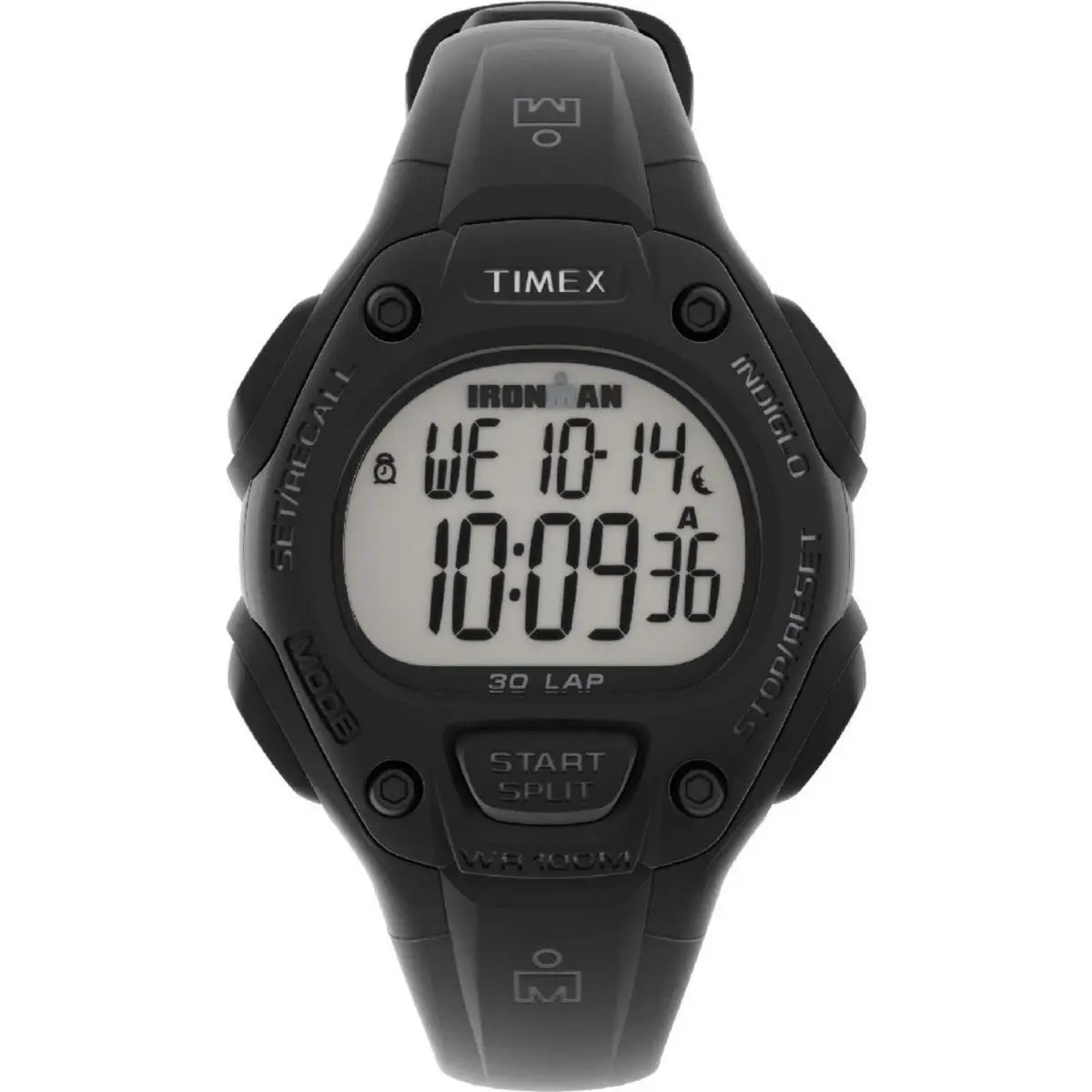 Timex Men`s Ironman Classic 30-Lap 34mm Digital Black Resin Strap Watch TW5M44900
