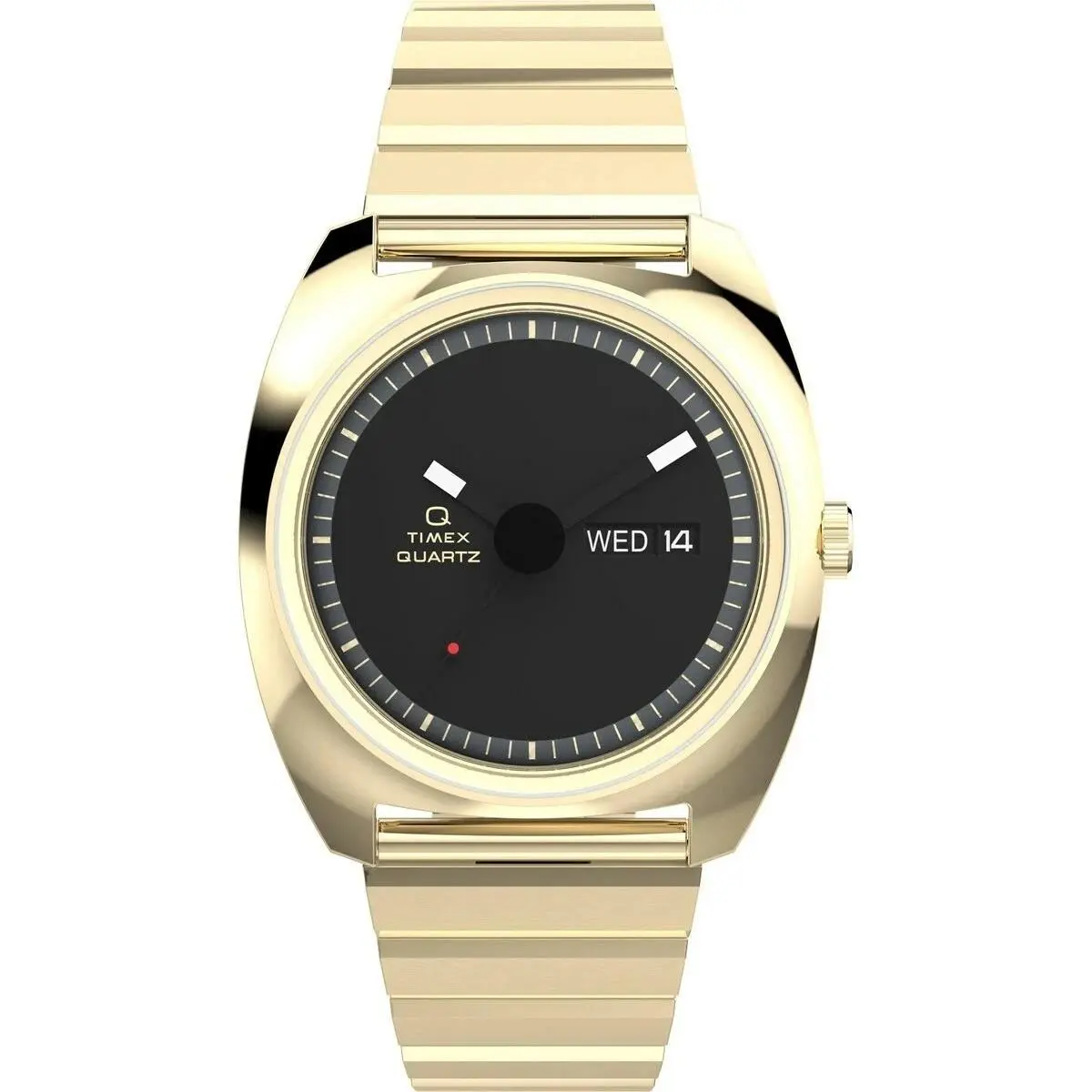 Q  1975 Enigma Reissue 37mm Gold Watch TW2Y34400 by Timex