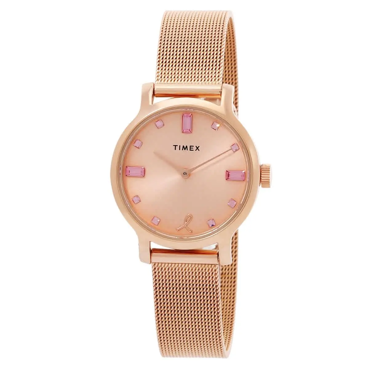 Timex TW2V52800VQ Transcend Pink Dial 31 mm Women`s Watch - Rose Gold-tone, Dial: Pink, Band: Rose Gold-tone