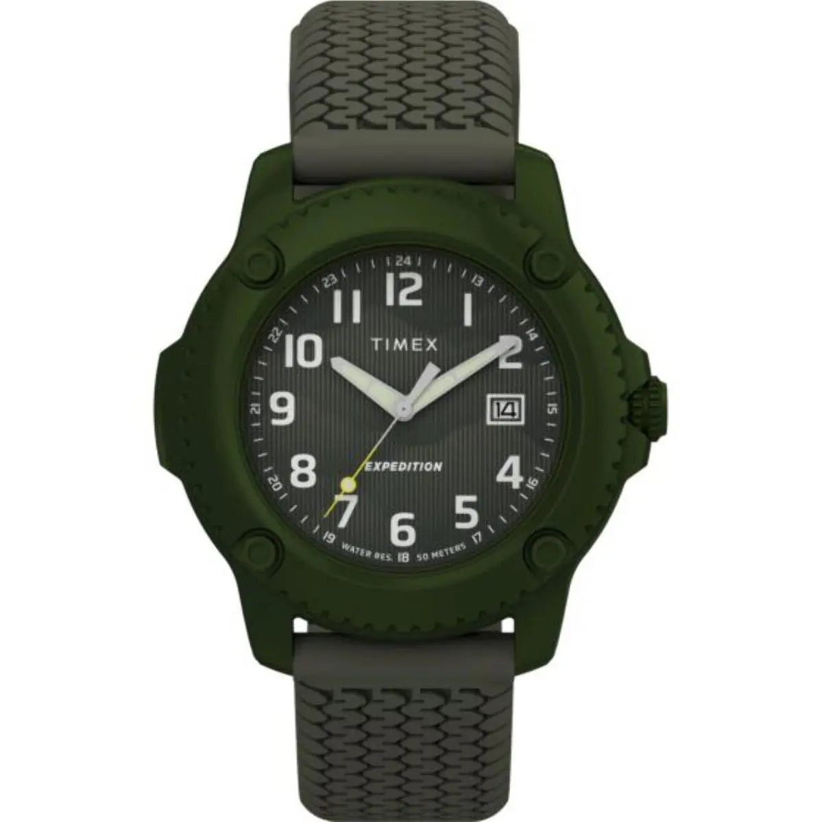 Expedition Timber 42mm Mens Aluminum Silicone Strap Watch TW4B34700 by Timex