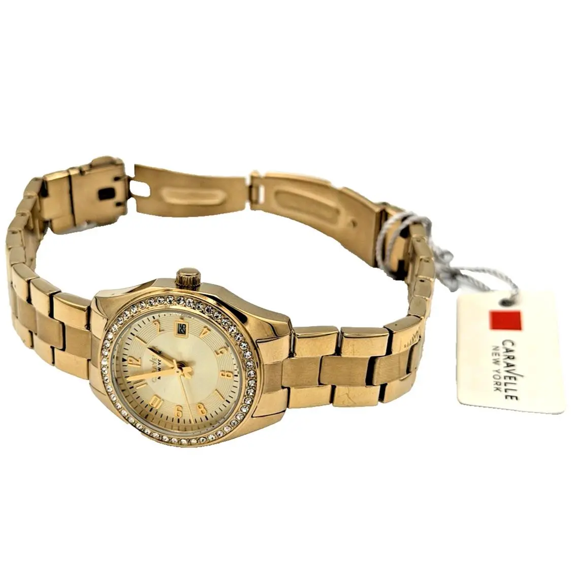 Caravelle Women`s Quartz Gold Stainless Steel Watch 44M108 by Bulova
