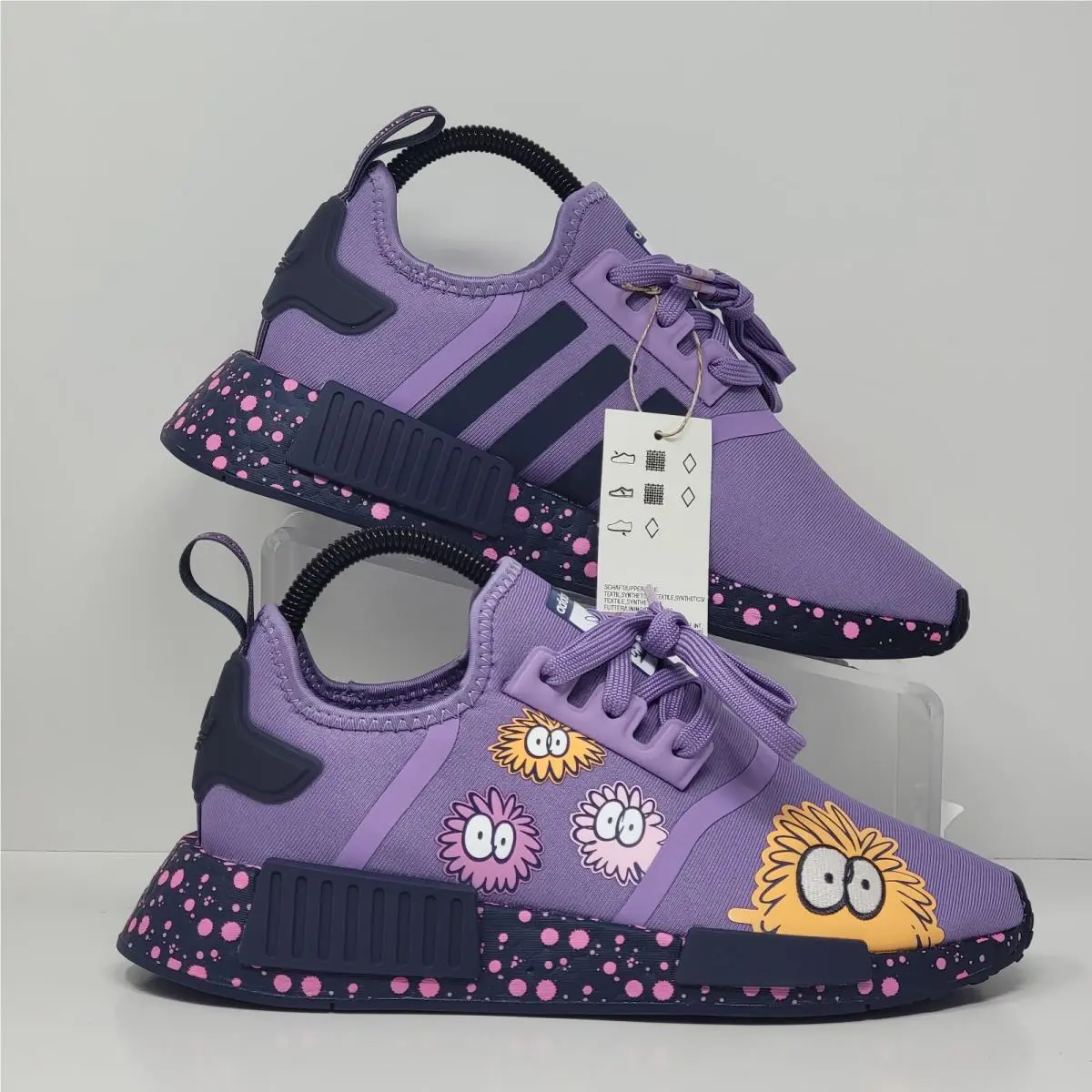 Adidas x Kevin Lyons NMD_R1 J Sneakers Shoes Youth Size 5.5 Purple GX5722
