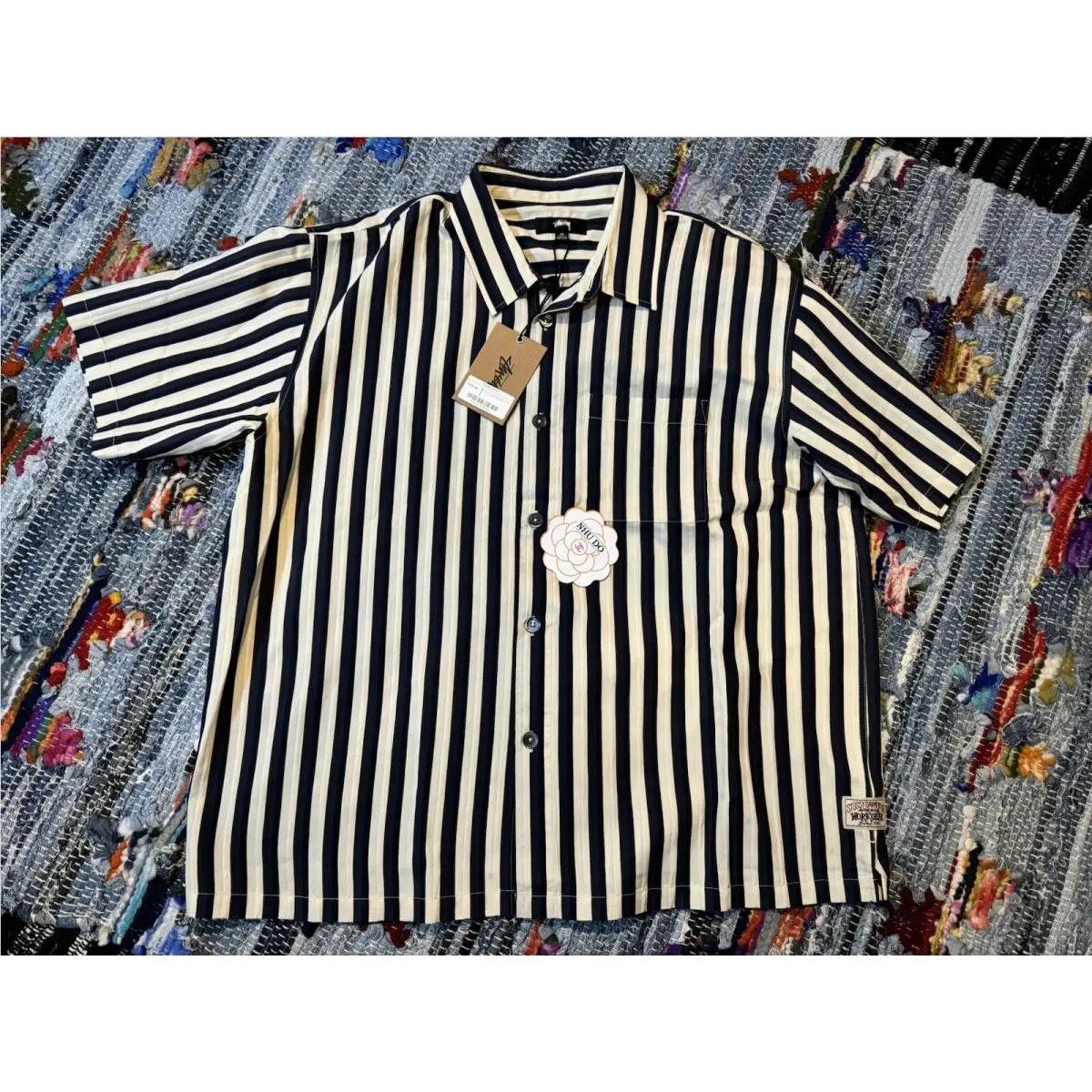 Stussy Work Stripe Shirt - Size XL
