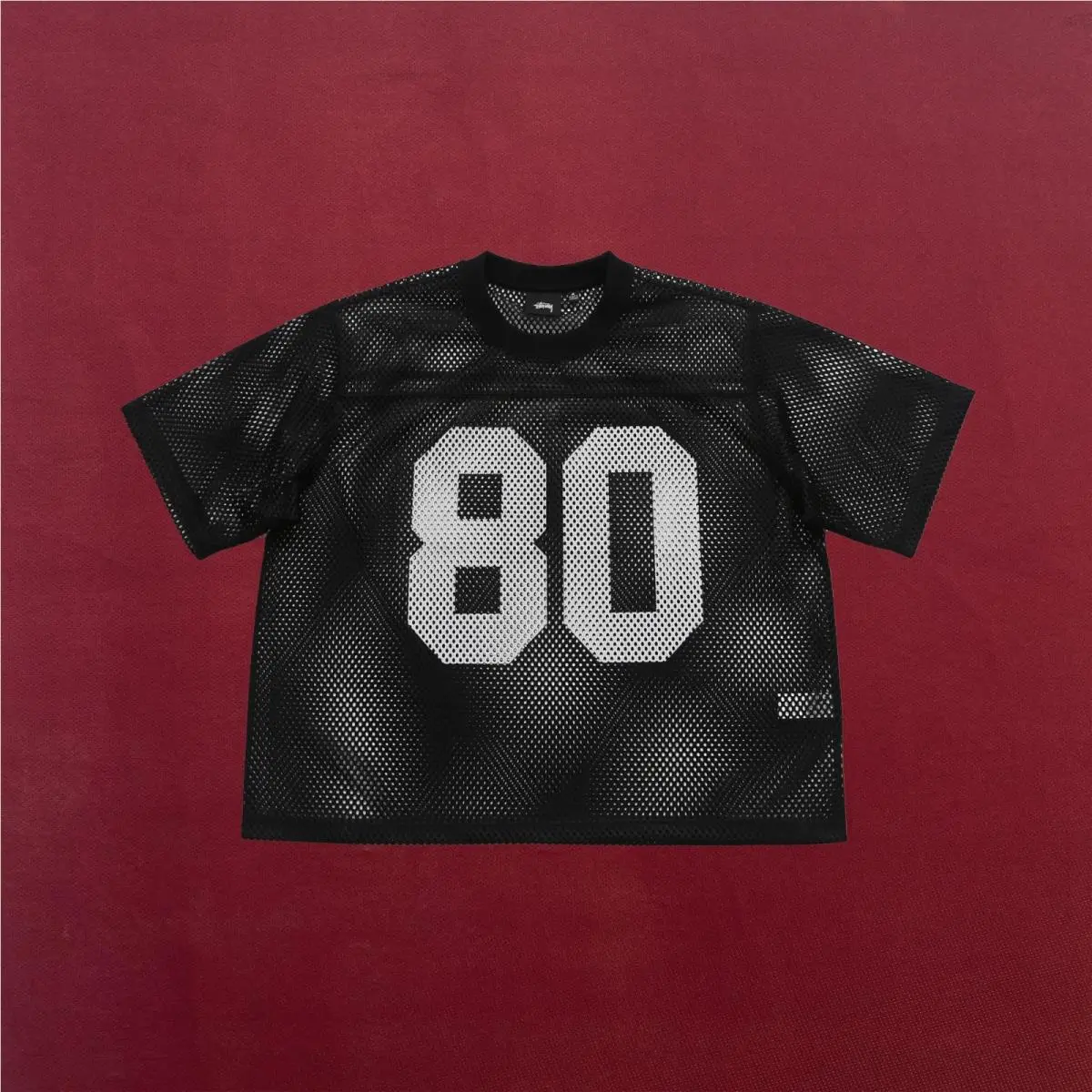 Stussy Men’s Team Number 80 Mesh Jersey Black Color Size Medium