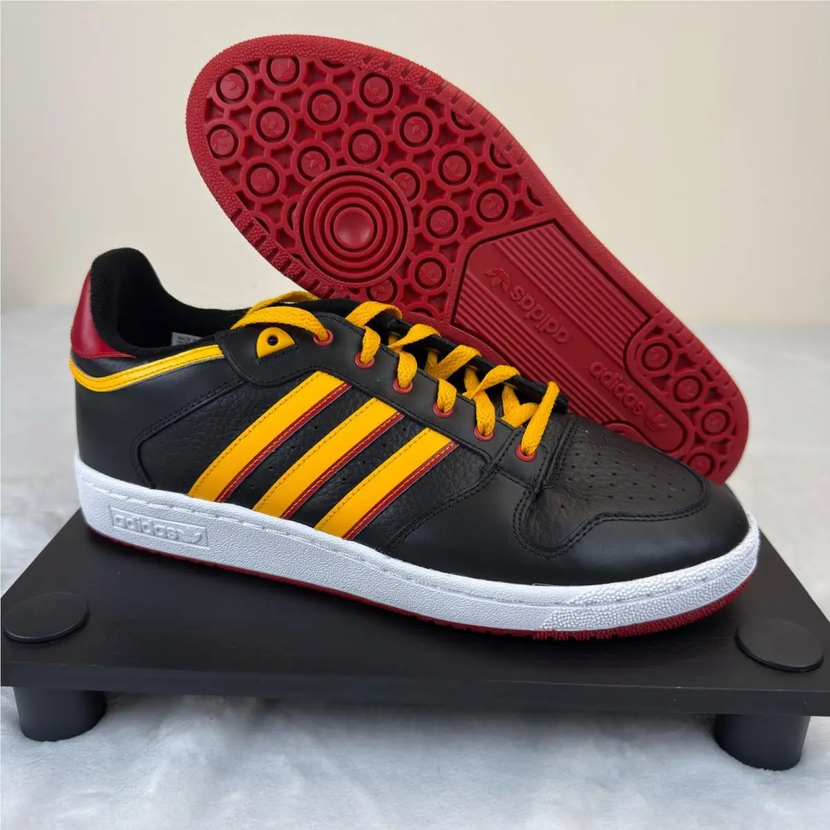 Adidas Centennial RM Leather Grambling State Shoes Mens 12 Black Gold IH5369
