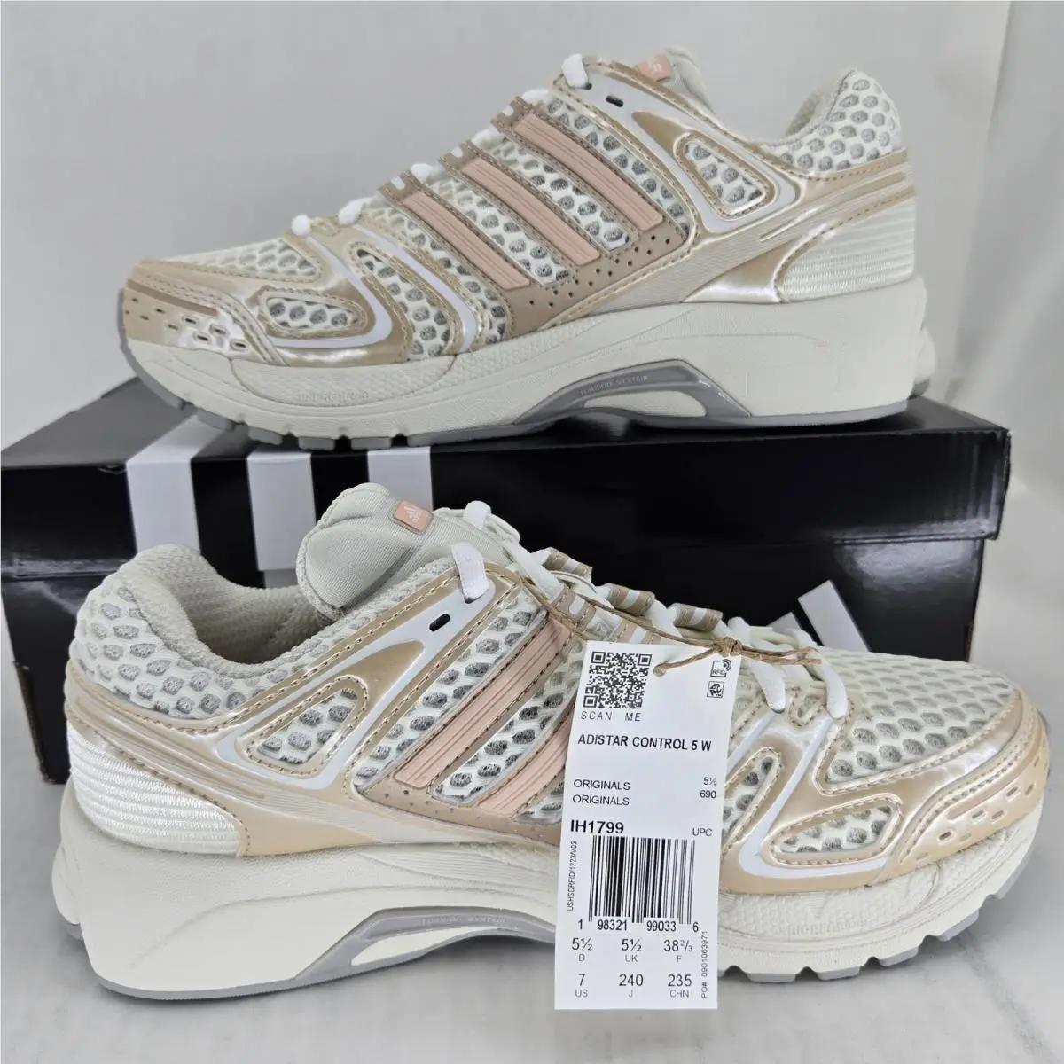 Adidas Adistar Control 5 W Off White Bliss Pink IH1799 Womens Size 7 Sneakers