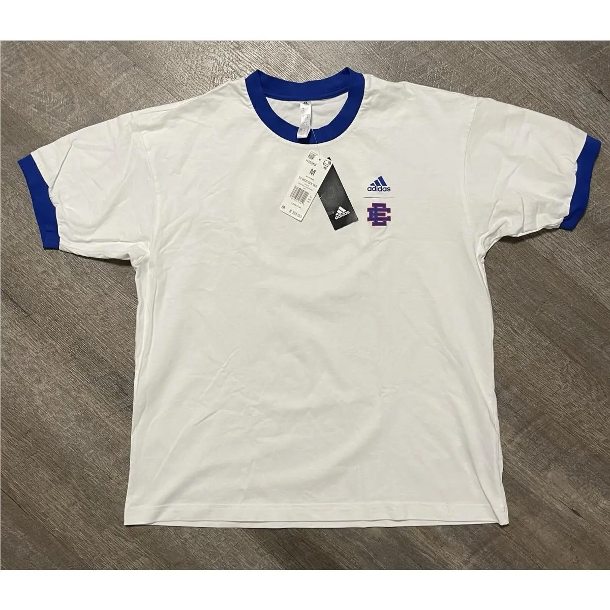 Adidas x Eric Emanuel Mcdonald`s All American T-shirt M Ringer Tee White Blue