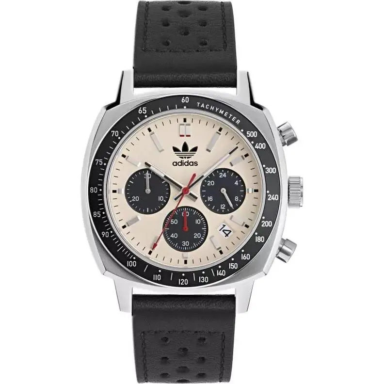 Adidas Originals Unisex Master One Chrono Stainless Steel Watch - AOFH23578 - Band: Black
