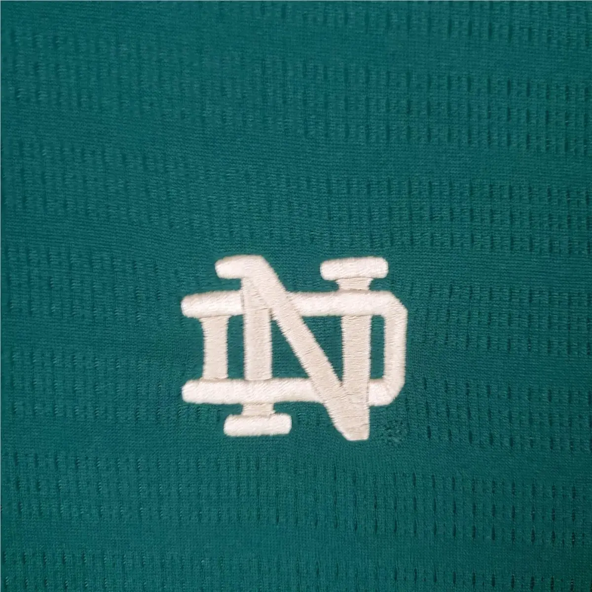Adidas clothing - short sleeve performance golf tennis casual UV Protection breathable button up front down mens size wicking stretchy adidas trefoil collar notre dame south bend fighting irish ND - Green 4