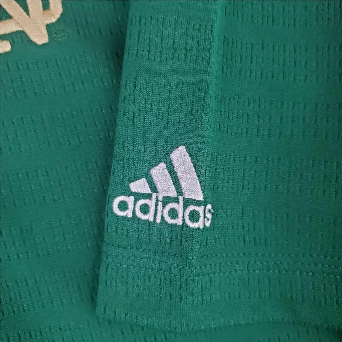 Adidas clothing - short sleeve performance golf tennis casual UV Protection breathable button up front down mens size wicking stretchy adidas trefoil collar notre dame south bend fighting irish ND - Green 5