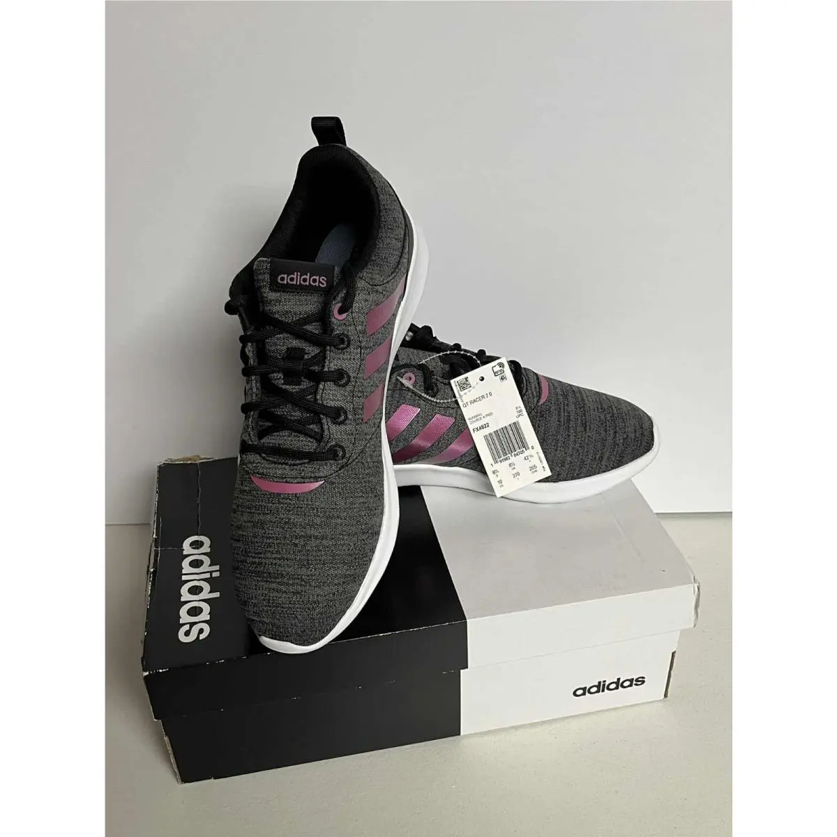 Womens Racer 2.0 Athletic Running Shoes Grey FX4822 Size 10 by Adidas