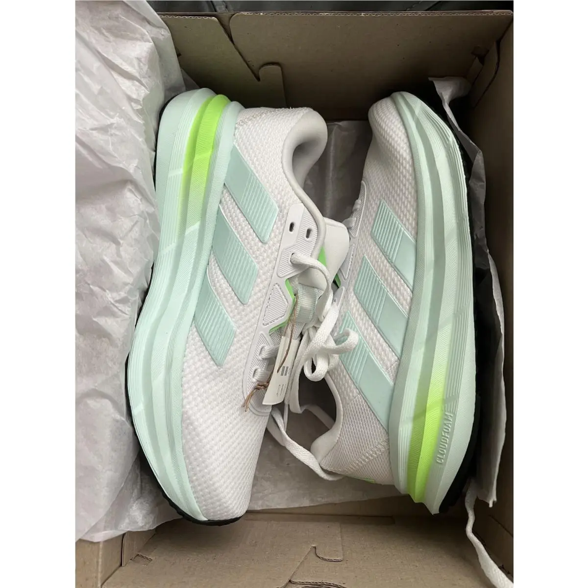 Adidas Galaxy 7W Running Shoes White Mint Green Women Size 7.5