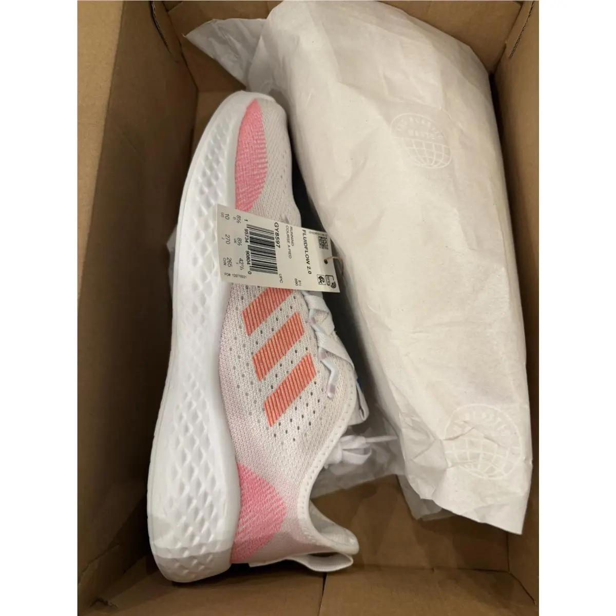 Adidas shoes - adidas Fluidflow 2.0 - Fluidflow - GY8597 - White (UPC: 0195734908040) 6
