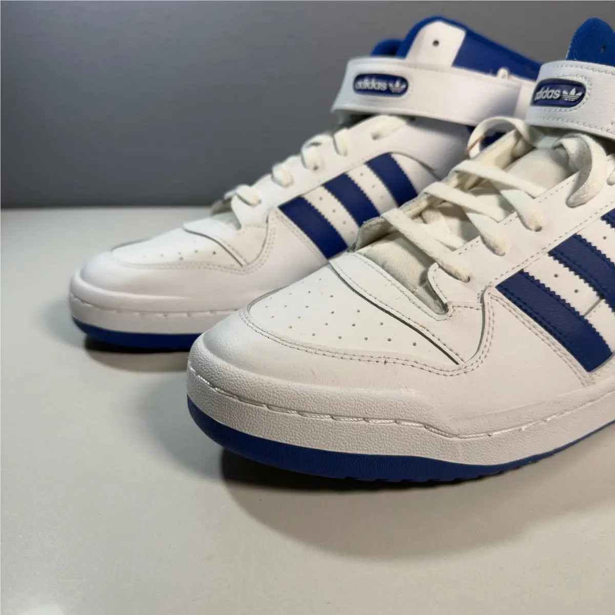 Adidas shoes - adidas Forum Mid White Royal Blue FY4976 - White 8