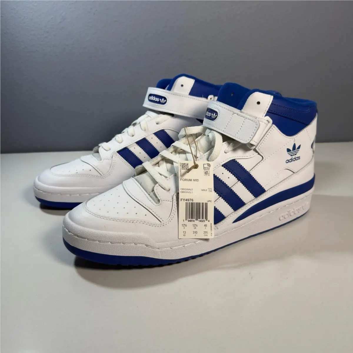 Adidas shoes - adidas Forum Mid White Royal Blue FY4976 - White 1
