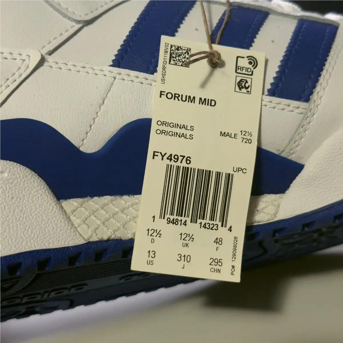 Adidas shoes - adidas Forum Mid White Royal Blue FY4976 - White 7