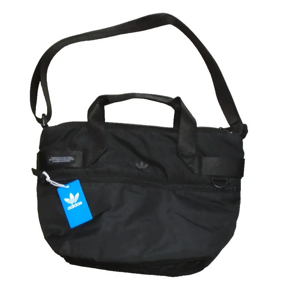 Women`s Unisex Adidas Puffer Shopper Tote Zippered Gym Shoulder Bag Purse