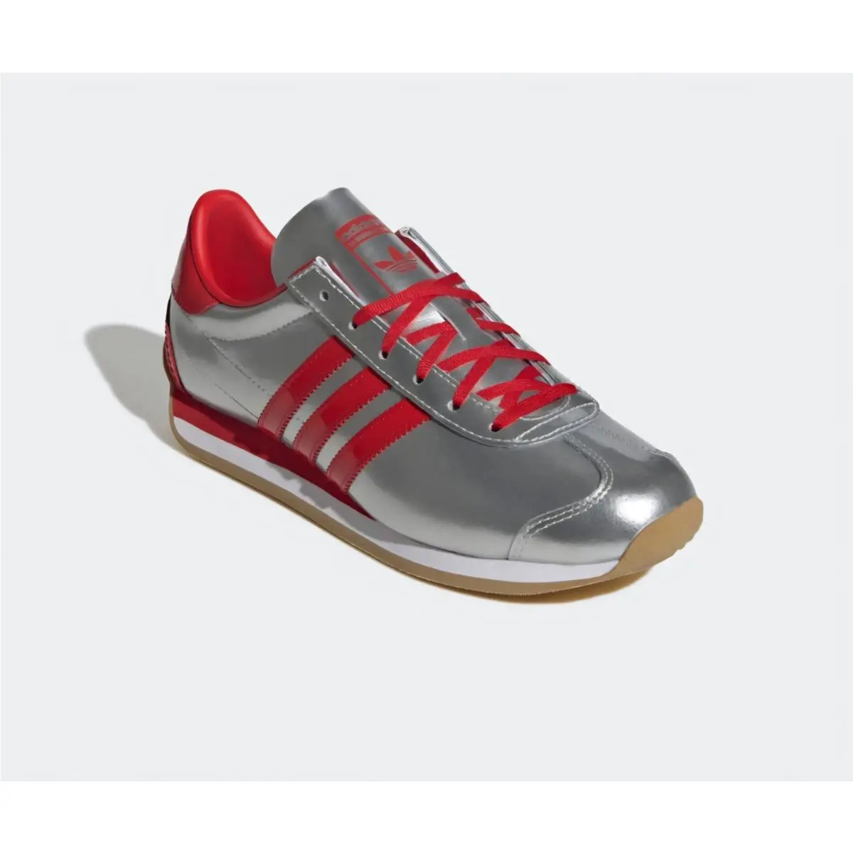 Adidas Women`s Silver Metallic Scarlett Red Sneakers Size 7.5