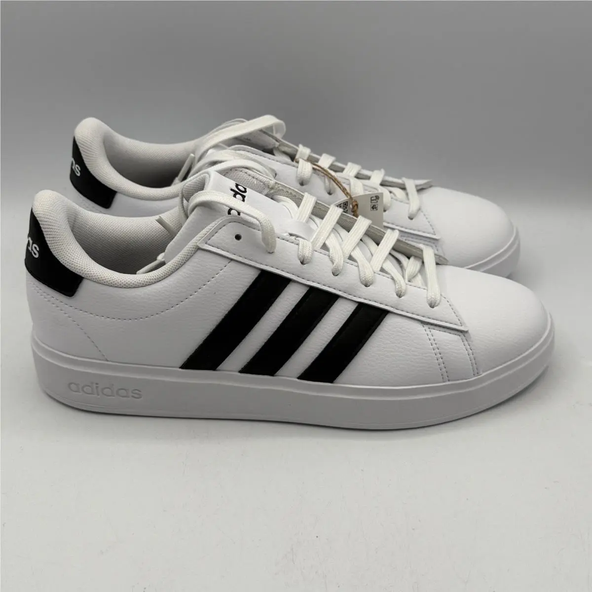 Adidas Grand Court 2.0 Shoes Men Size 9 White Black Striped Casual GW9195