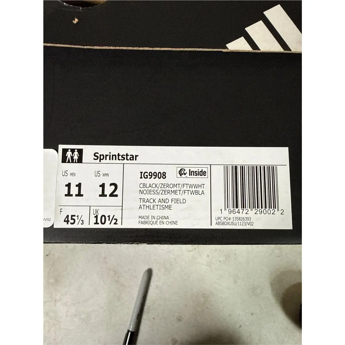 Adidas shoes - Black/Zero Metallic/White (UPC: 196472290022) 4