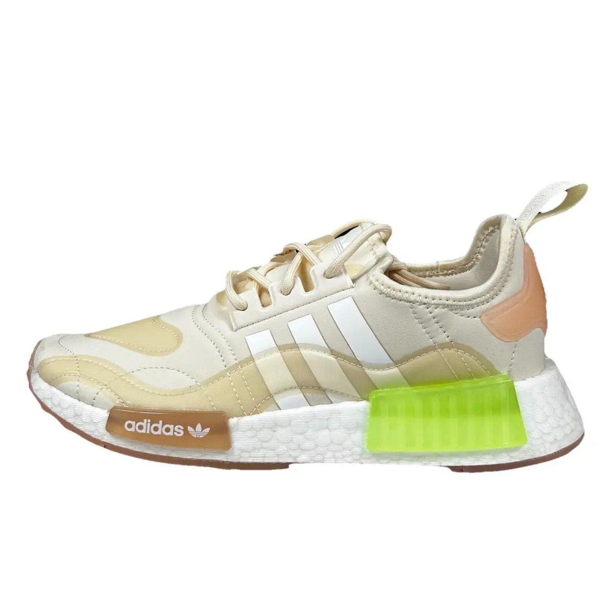 Adidas NMD_R1 W Running Shoes Women`s Size 7.5 White Green Performance Sneakers