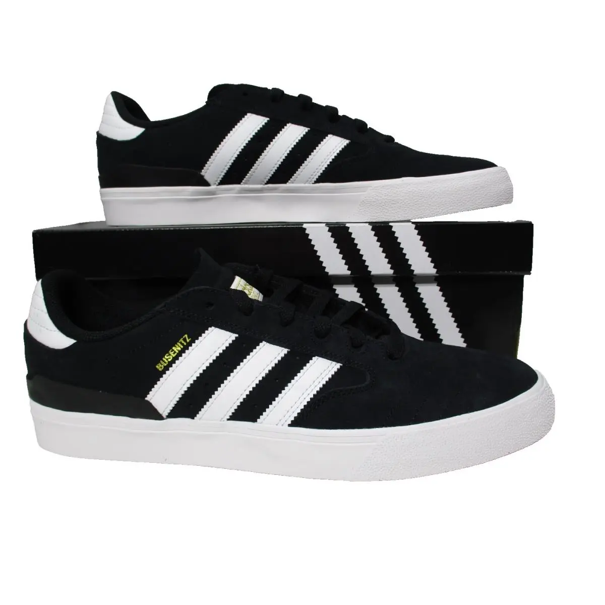 Busenitz Vulc II Skate Shoes Black White Suede Mens Sz 12 by Adidas
