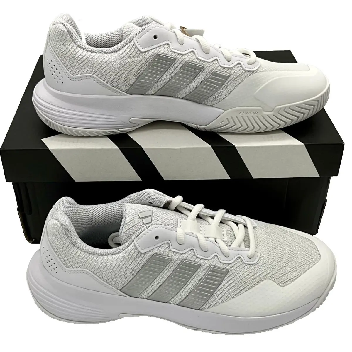 Adidas Gamecourt 2 Tennis Womens White Sneakers Athletic Shoes KI0789 Size 7