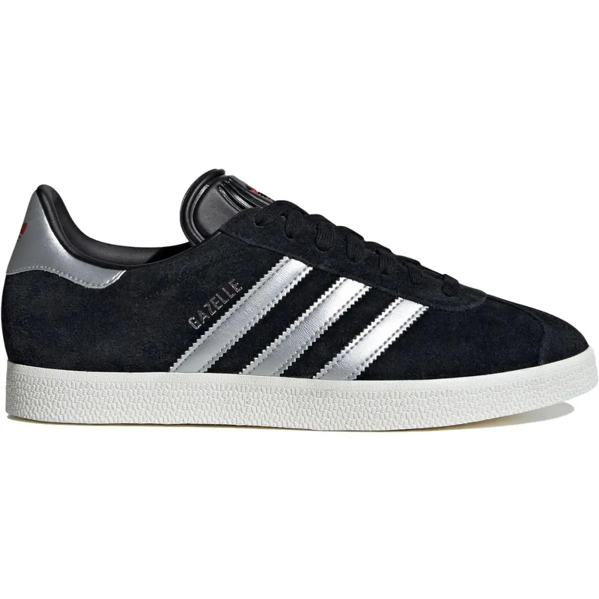 Size 5 Adidas Gazelle Core Black Silver Metallic