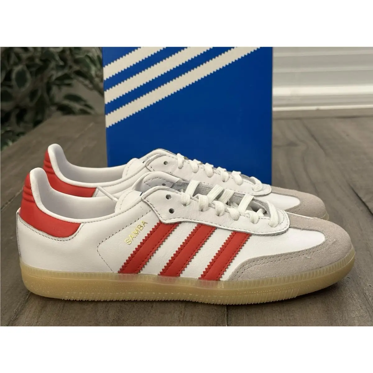 Adidas shoes - adidas Originals Samba OG C Kids Sneakers - JI4465 - White / Collegiate Red / Gum 9