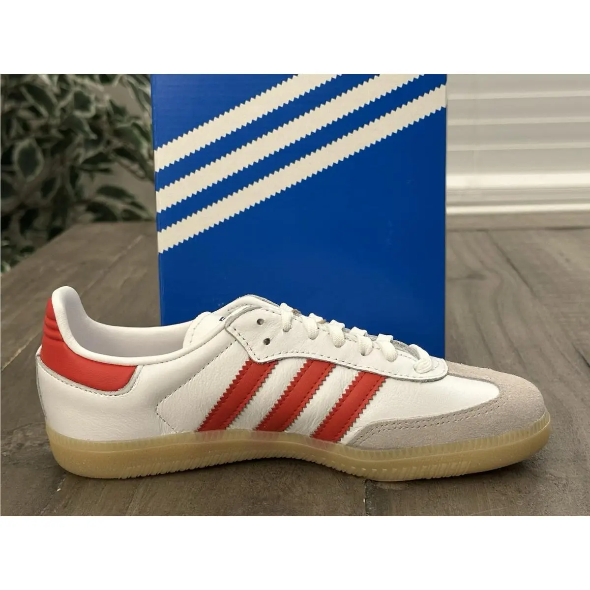Adidas shoes - adidas Originals Samba OG C Kids Sneakers - JI4465 - White / Collegiate Red / Gum 10
