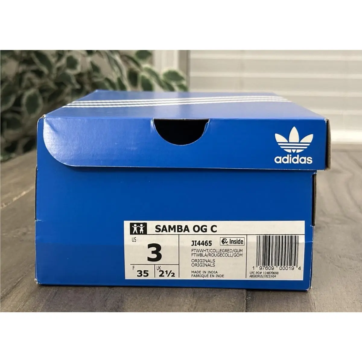 Adidas shoes - adidas Originals Samba OG C Kids Sneakers - JI4465 - White / Collegiate Red / Gum 12
