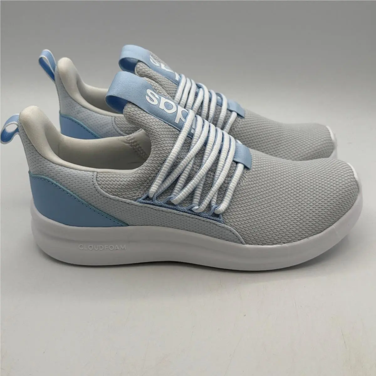 Adidas Lite Racer Adapt 7.0 K Shoes Kids Size 7 Grey Blue Running IG2508