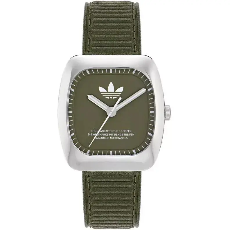 Adidas Unisex Originals Retro Wave One Quartz Watch - AOSY24526 - Dial: Green, Band: Green