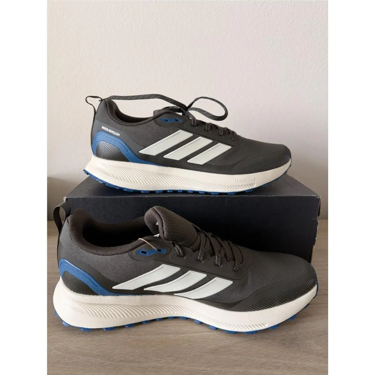Adidas Runfalcon 5 TR Men’s 11.5 Gray Blue Trail Running Shoes JQ6958