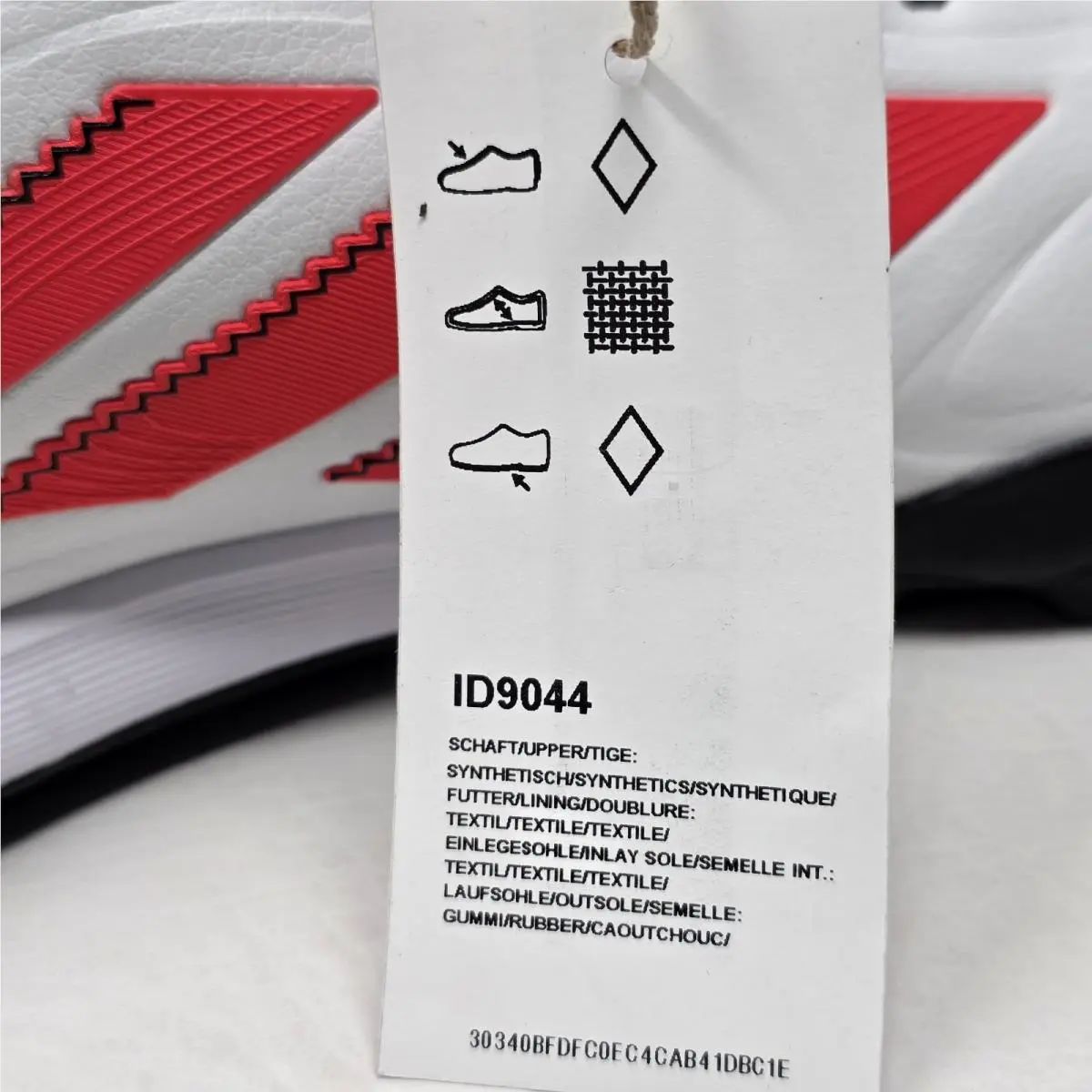 Adidas shoes - Copa Pure 3 League Turf Soccer - ID9044 - Cloud White/Lucid Red/Core Black 10