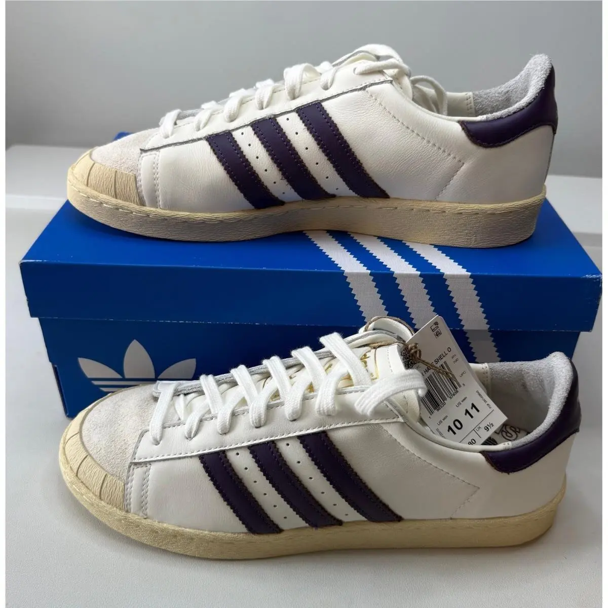 Adidas Jabbar Half Shell OG Off White Violet Purple JQ9595 Mens 10New