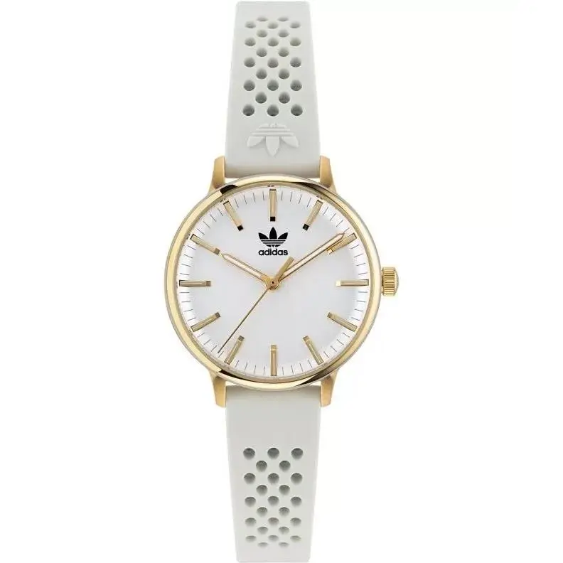 Adidas Unisex Originals Code One Xsmall - AOSY23025 - Dial: White, Band: White, Bezel: Gold