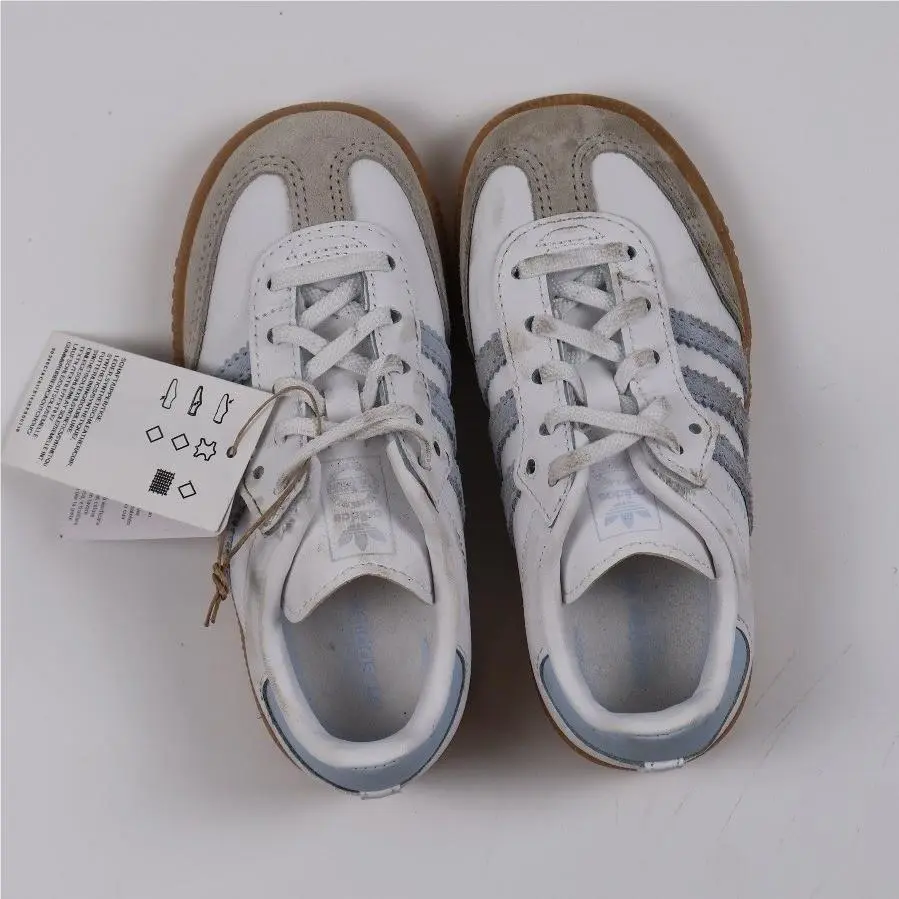 Adidas Samba OG CF EL I White Blue Grey Suede Leather 9K