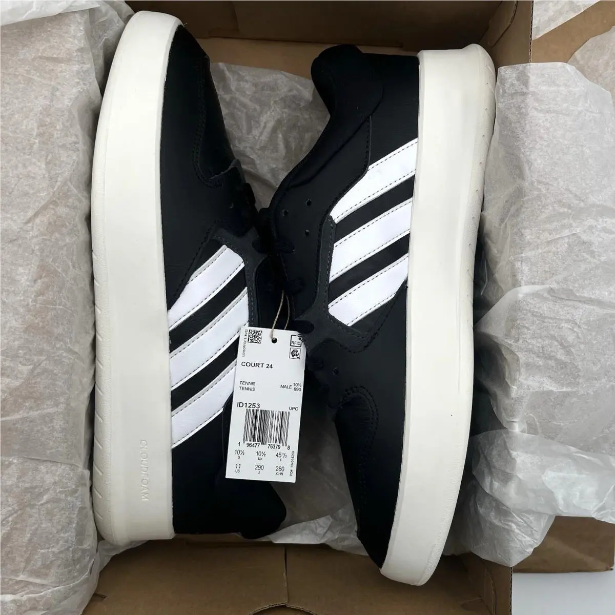 Adidas shoes - adidas Court - Court - ID1253 - Black (UPC: 196477763798) 8