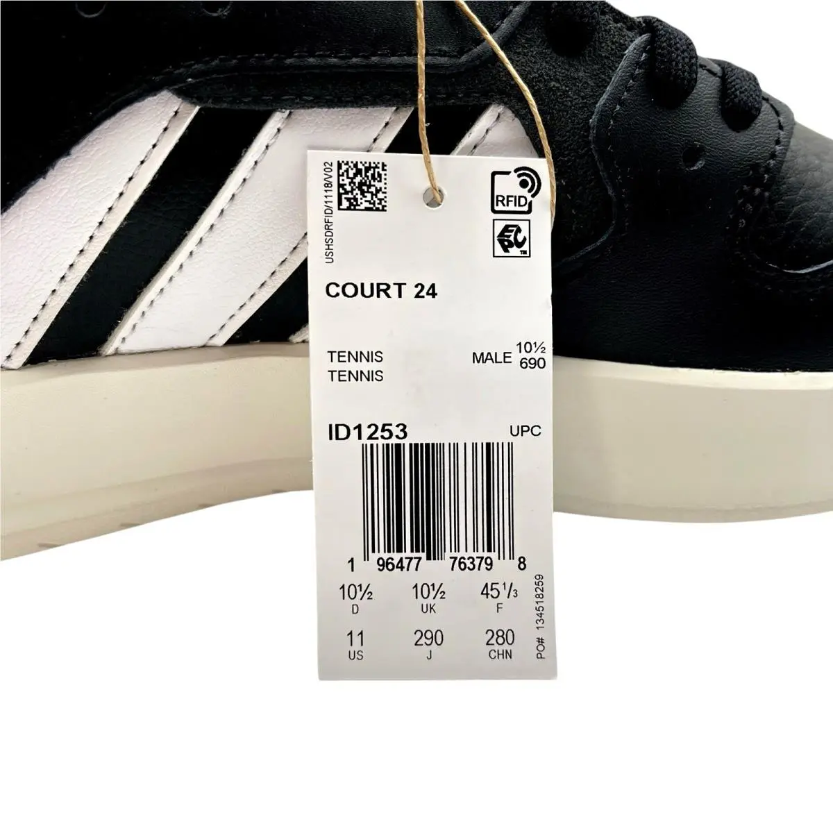 Adidas shoes - adidas Court - Court - ID1253 - Black (UPC: 196477763798) 10