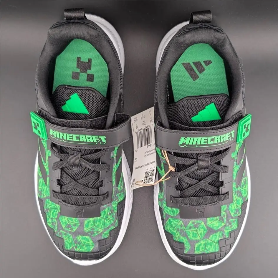 Adidas shoes - adidas Minecraft Fortarun EL C - JR1943 - Black / Green (UPC: 197617604131) 9