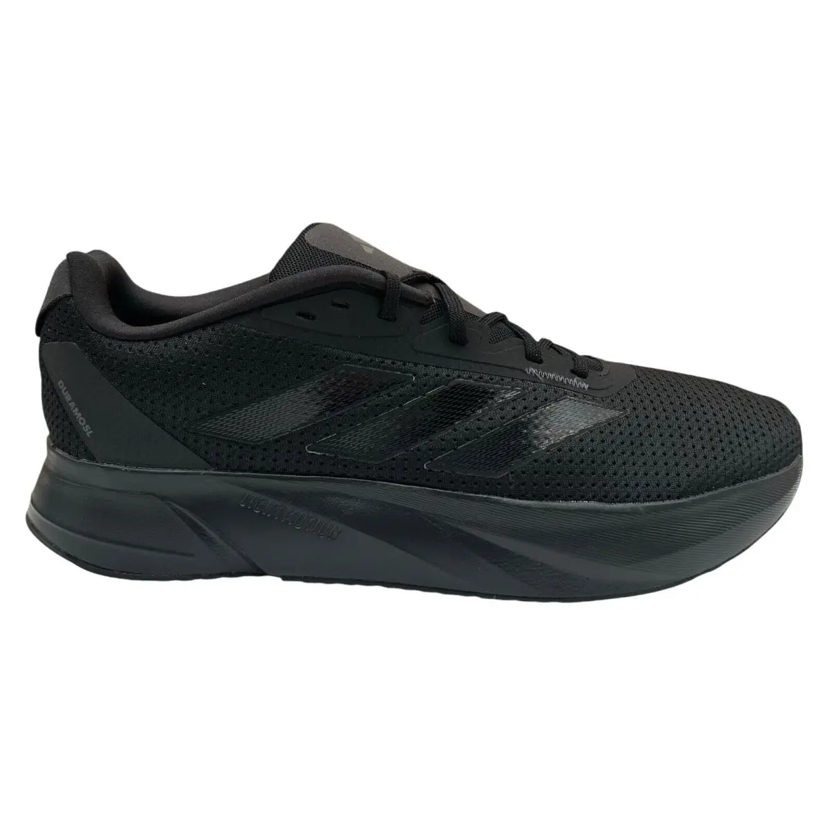 Adidas Men`s Duramo SL Running Sneakers Size 11.5 Solid Black E7261 Lace up Shoe